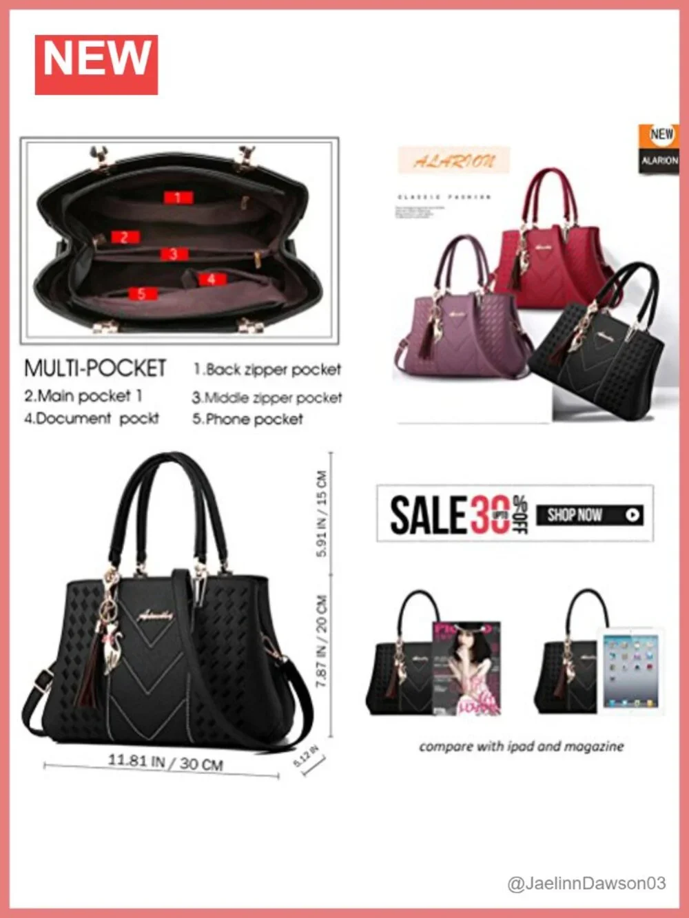 PU Leather Tote Satchel Handbag with Adjustable Shoulder Strap Work